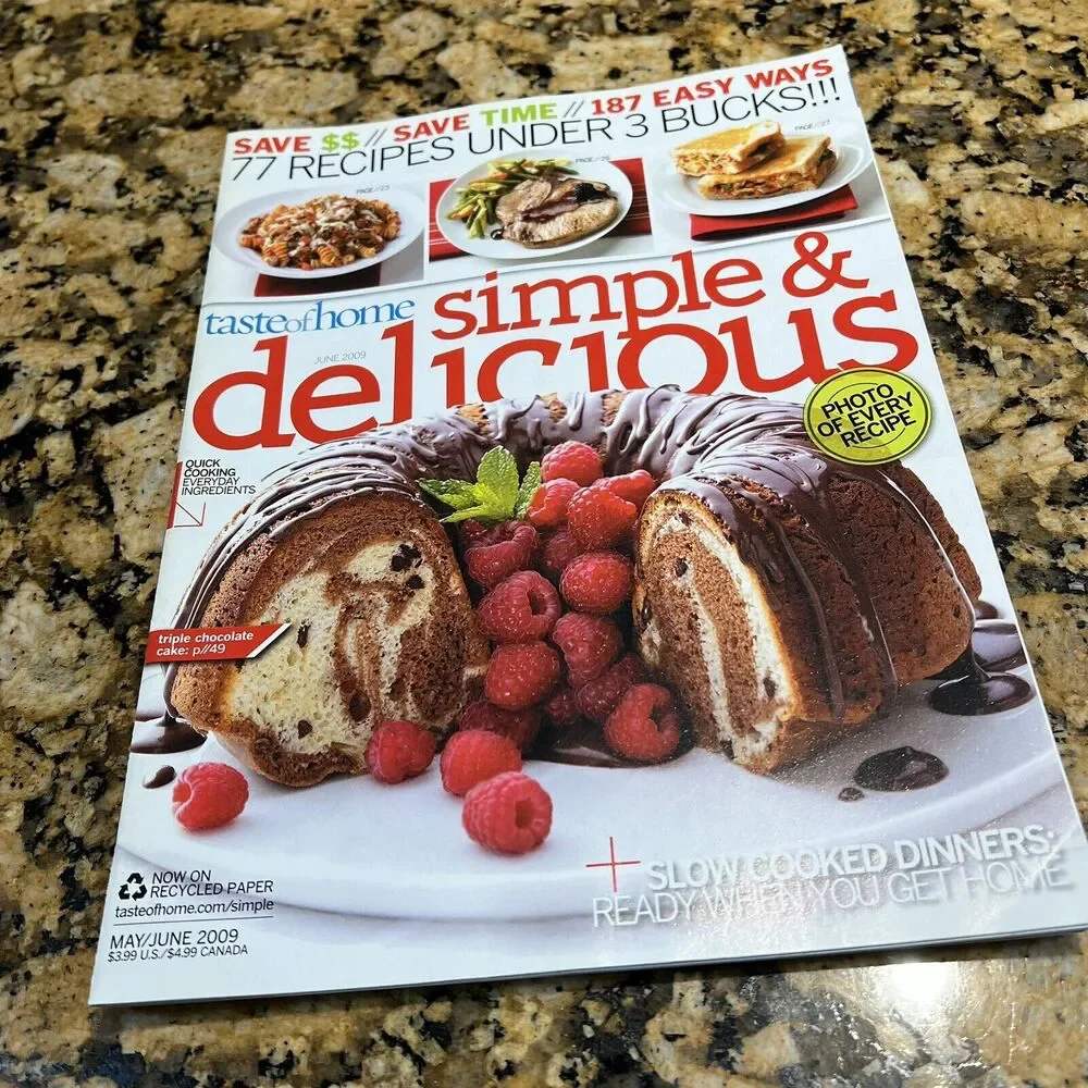 Taste Of Homes Simple and Delicious Back Issues Recipes Magazines 2008 set Of 6